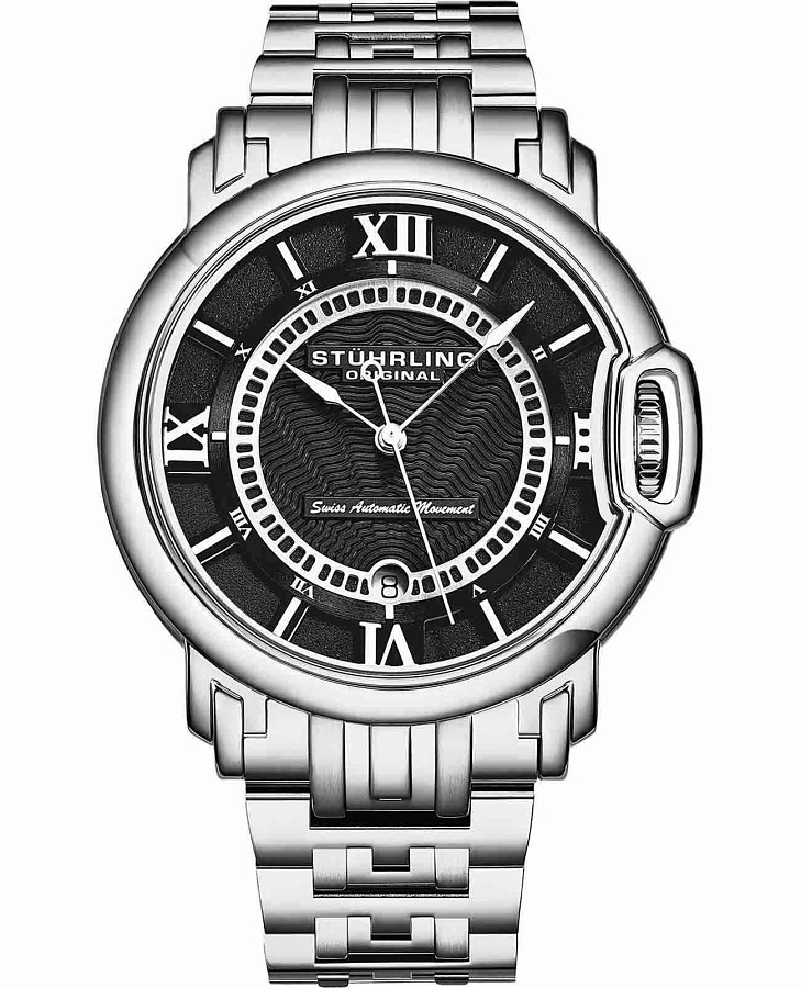 Часы Stuhrling Heritage Depthmaster 1001.03 — мужские, черный