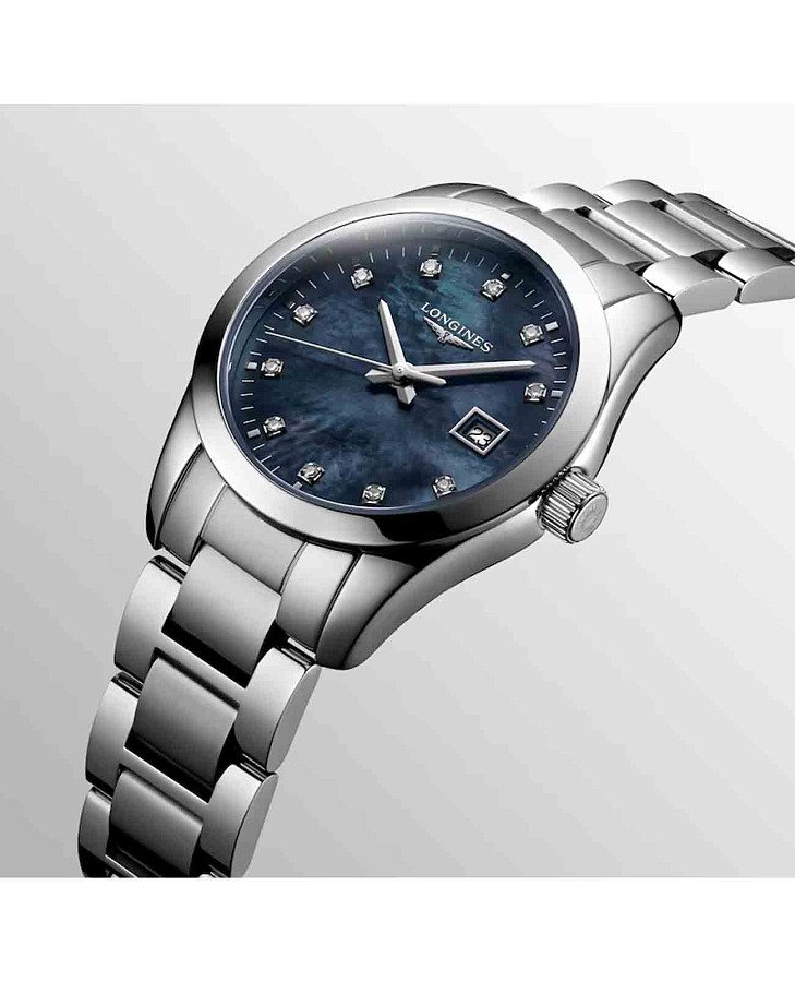 Часы Longines Conquest Classic L2.286.4.88.6 — женские, серебристый