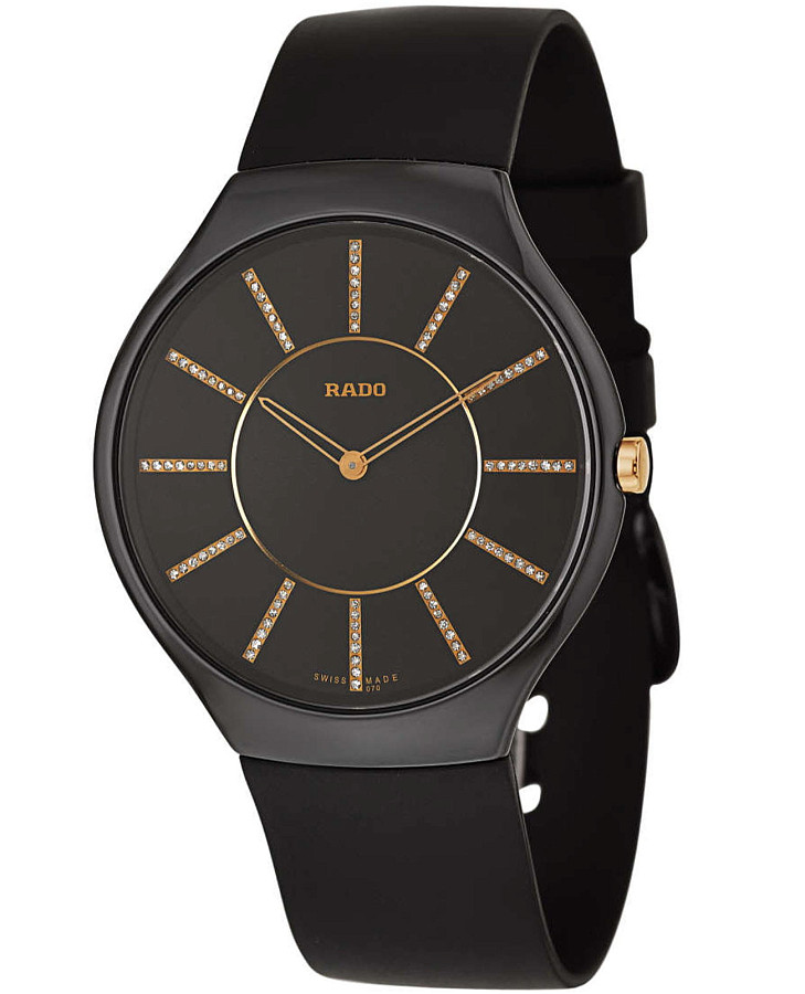 Часы Rado True Thinline R27741709 — мужские, черный