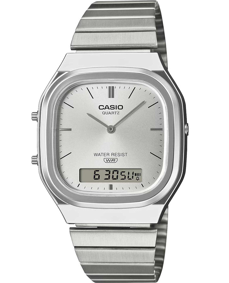Часы Casio Vintage AQ-240E-7A — женские, серебристый