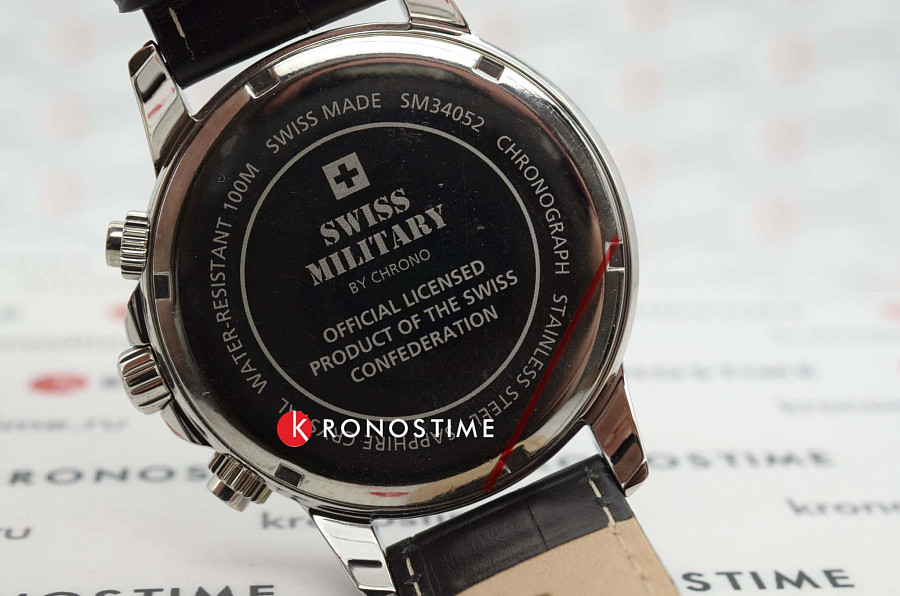 Часы Swiss Military by Chrono SM34052.11 — кварцевые, Швейцария, мужские