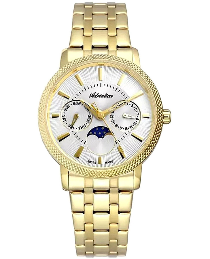 Часы Adriatica Moonphase A3808.1117QF — женские, серебристый