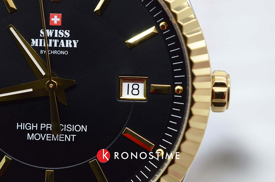 Часы Swiss Military by Chrono Сверхточные SM34065.04 — черный, металл сталь