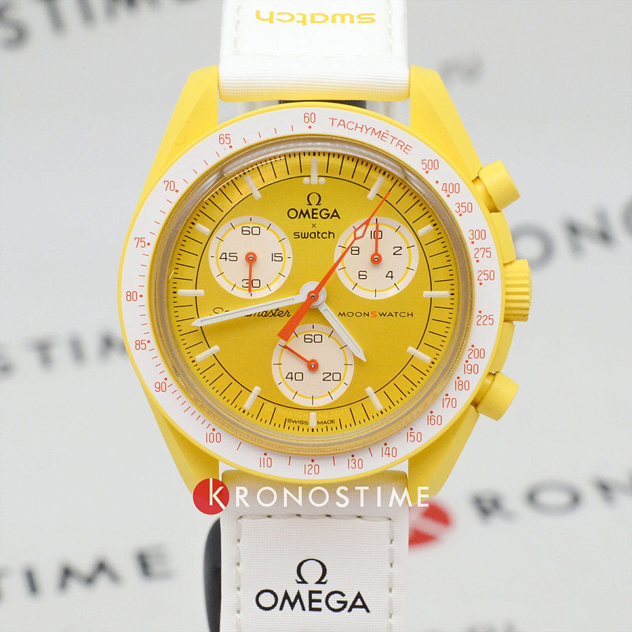 Часы Swatch x Omega Bioceramic Moonswatch Mission To the Sun SO33J100 — Швейцария, кварцевые