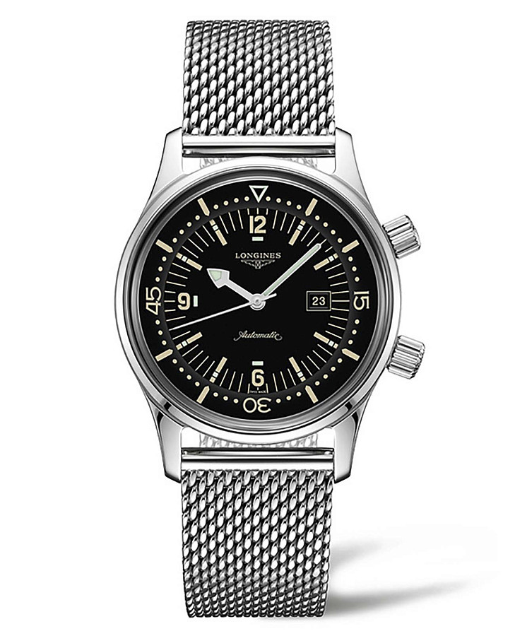 Часы Longines Legend Diver Watch L3.374.4.50.6 — женские, черный