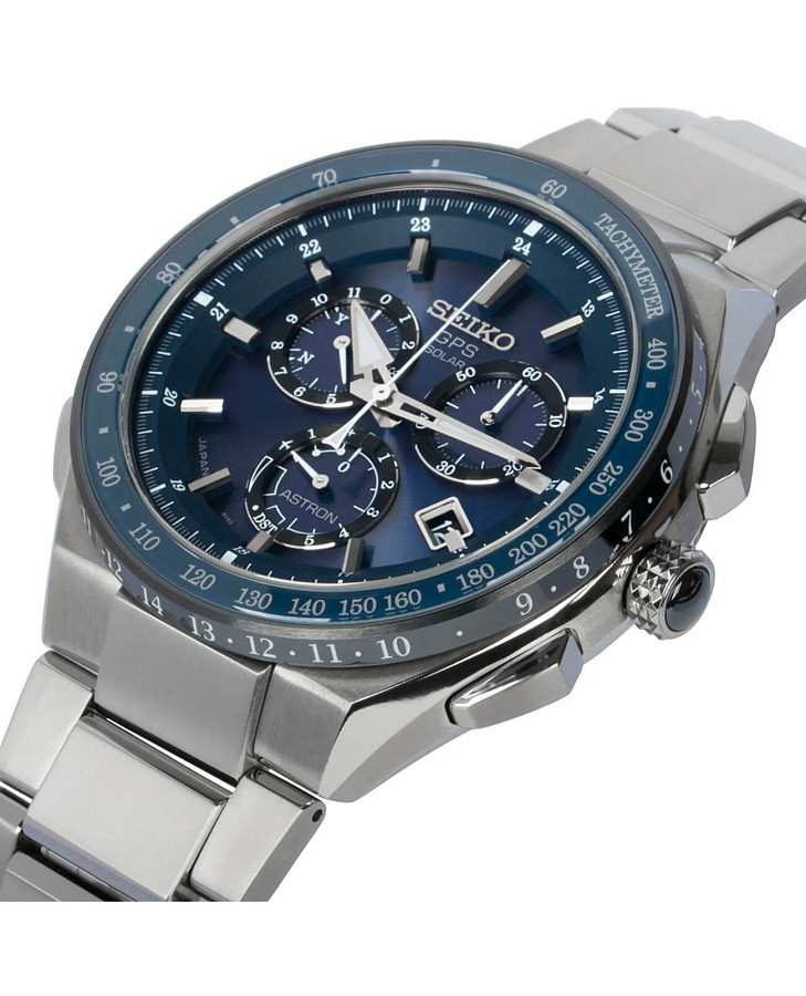 Часы Seiko Astron GPS Solar SSE127J1 — кварцевые, металл титан