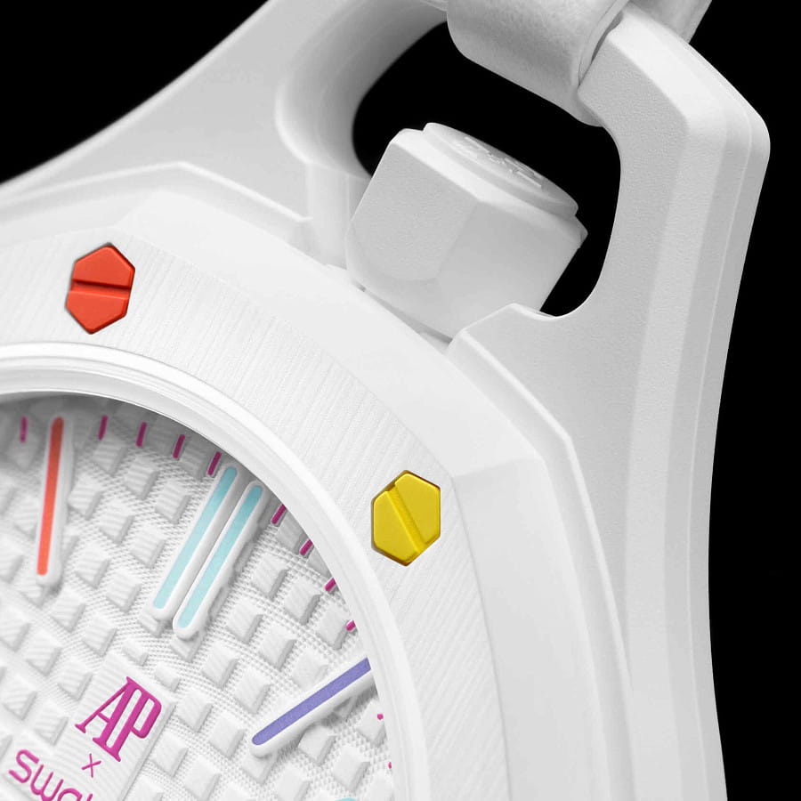 Часы Audemars Piguet x Swatch Royal Pop Hunt Blanc SSX03W100N — Швейцария, механические