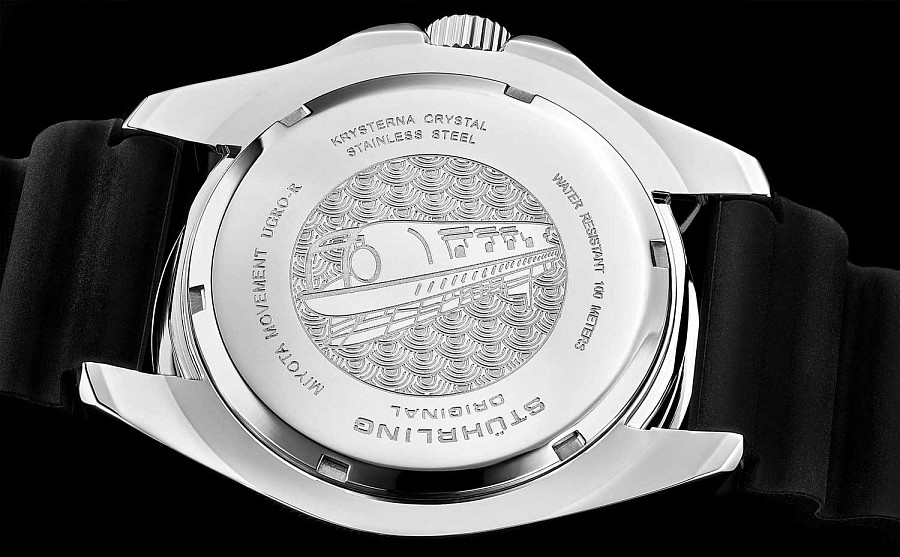 Часы Stuhrling Aquadiver 3950R.3 — силикон, мужские