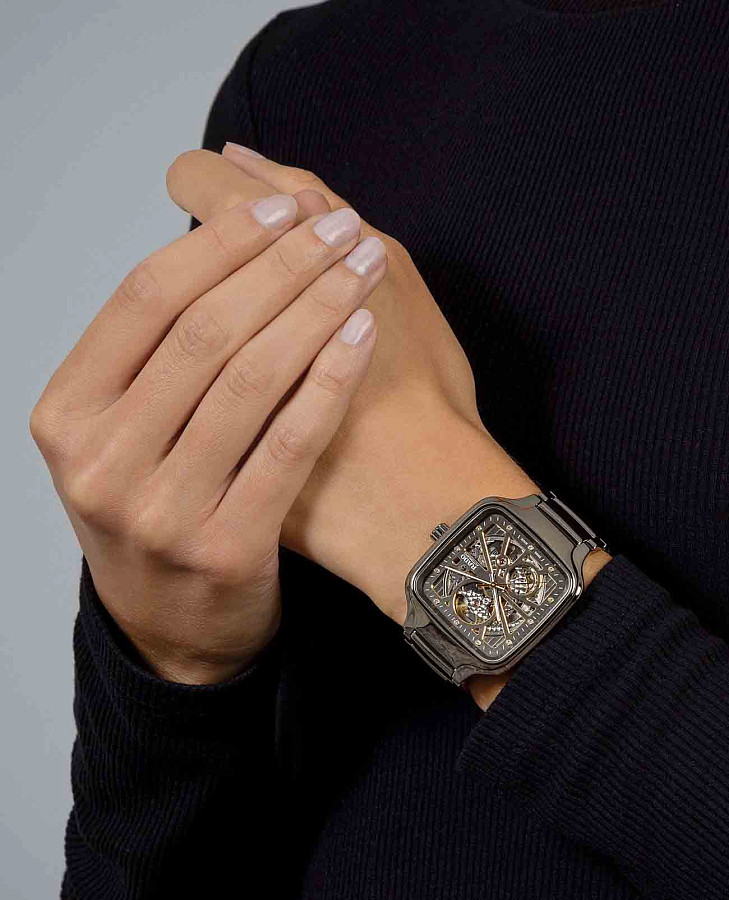 Часы Rado True Square Automatic Open Heart R27083712 — мужские, серый