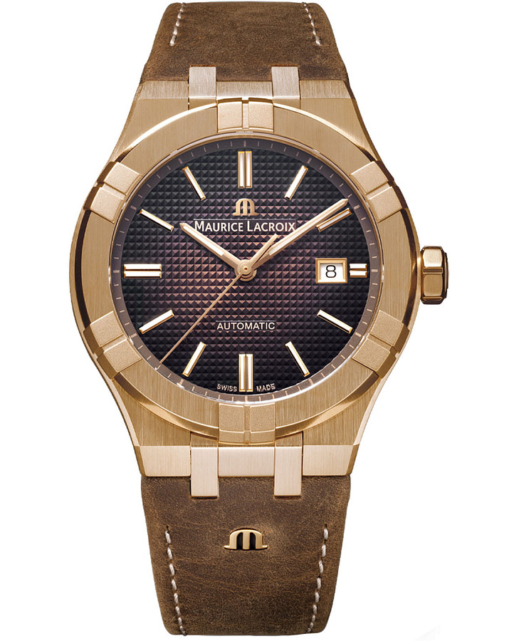 Часы Maurice Lacroix Aikon Automatic Bronze AI6008-BRZ01-730-3 — мужские, коричневый