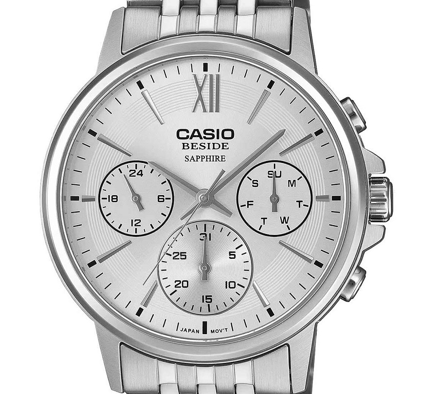Часы Casio Collection Beside BMS-300D-7A — кварцевые, сталь металл