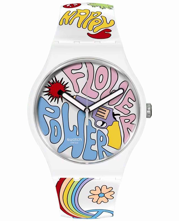 Часы Swatch New Gent Bioceramic Standard SO32W107 — мужские, прозрачный