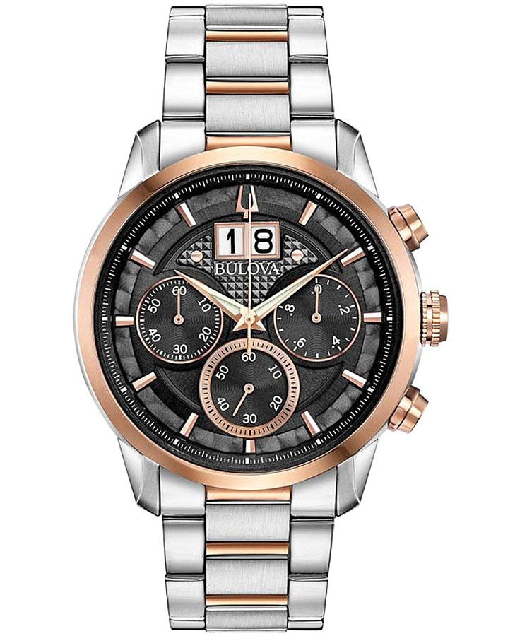 Часы Bulova Sutton 98B335 — мужские, черный