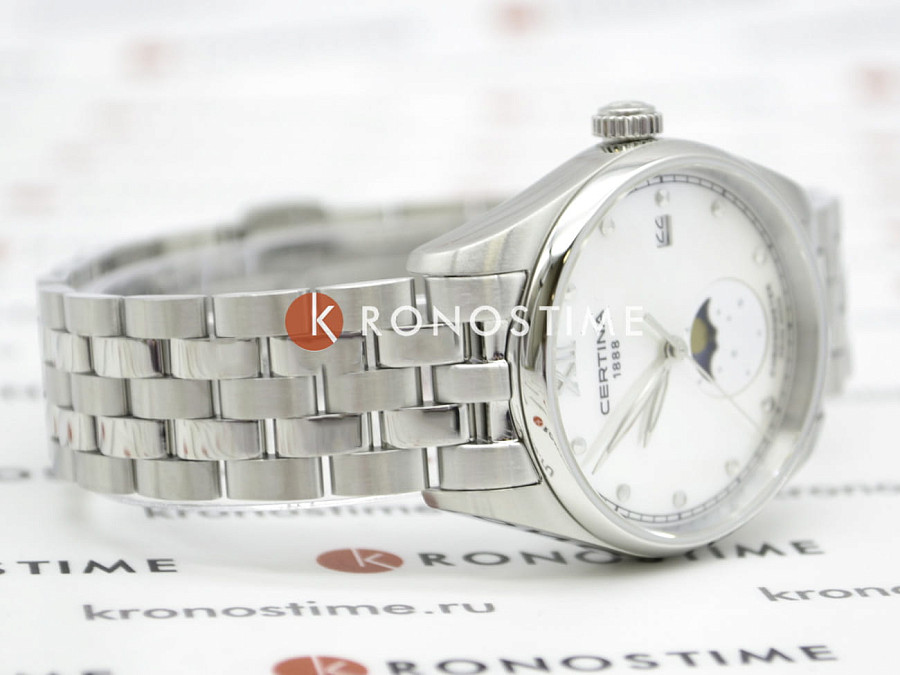 Часы Certina DS-8 Lady Moon Phase C033.257.11.118.00 — перламутровый, металл сталь