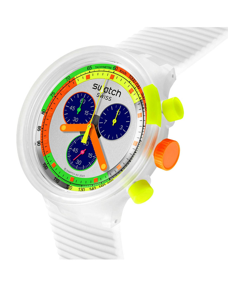 Часы Swatch Big Bold Chrono SB02K100 — кварцевые, пластик