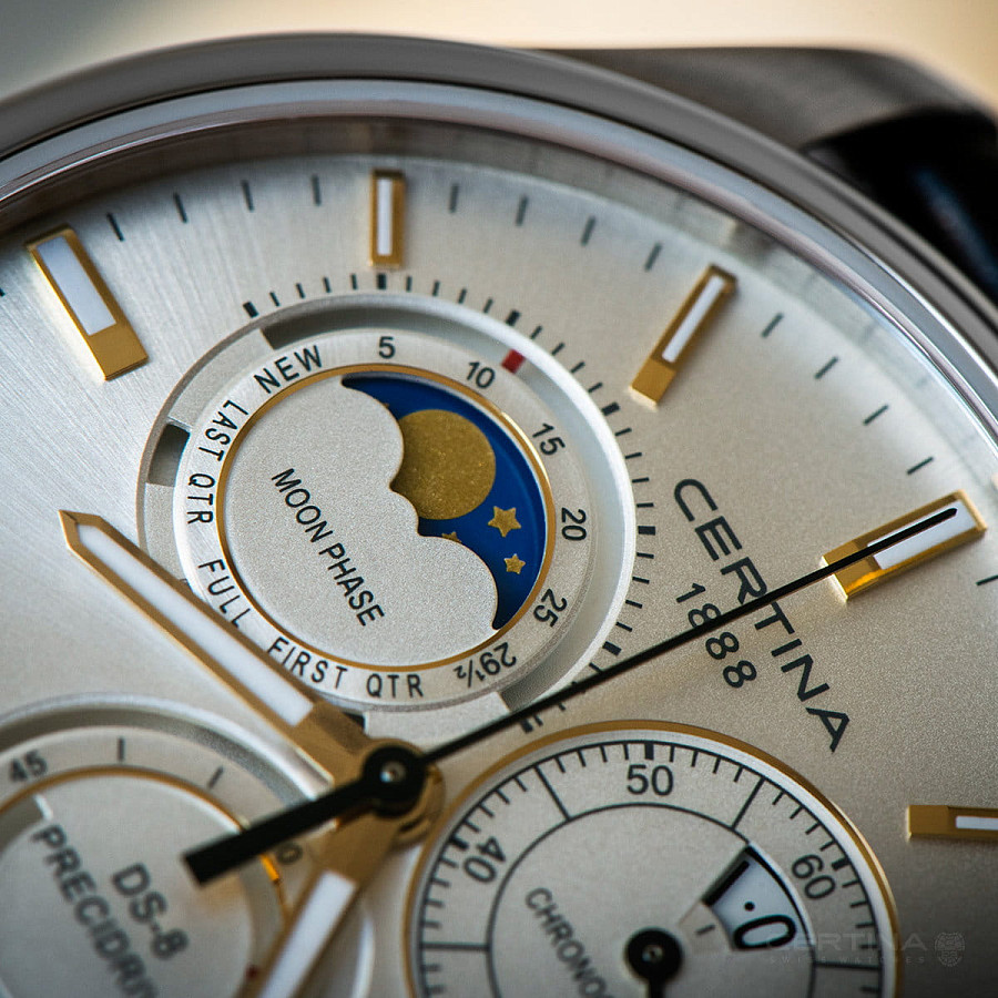 Часы Certina DS-8 Chronograph Moon Phase C033.450.22.031.00 — артикул C0334502203100