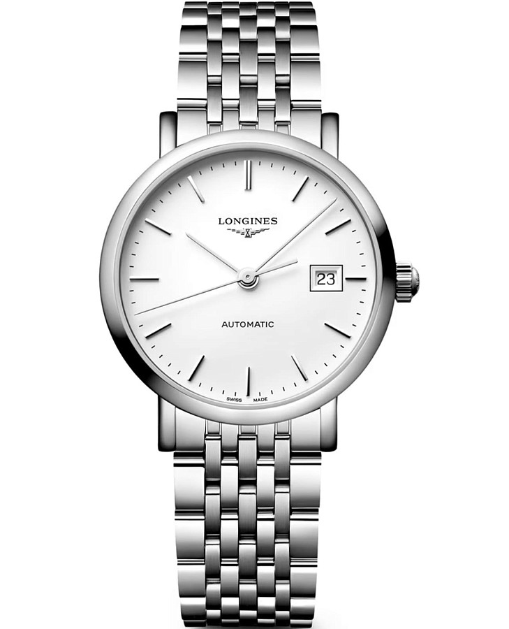 Часы Longines Elegant Collection 29 mm L4.310.4.19.6 — мужские, белый