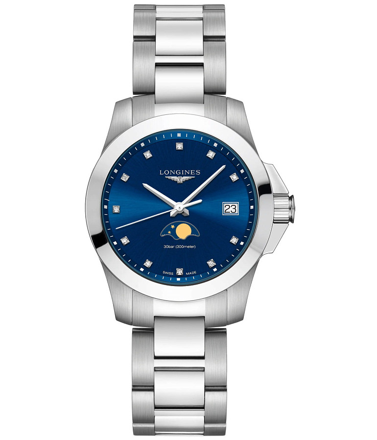 Часы Longines Conquest L3.381.4.97.6 — женские, синий