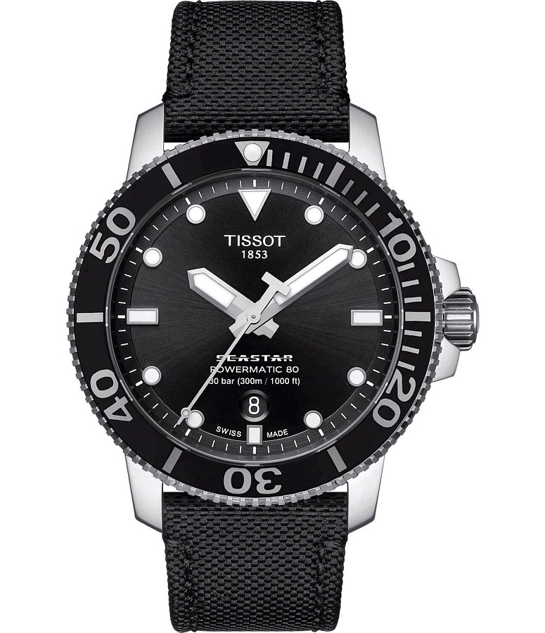 Часы Tissot Seastar 1000 Powermatic 80 T120.407.17.051.00 — мужские, черный