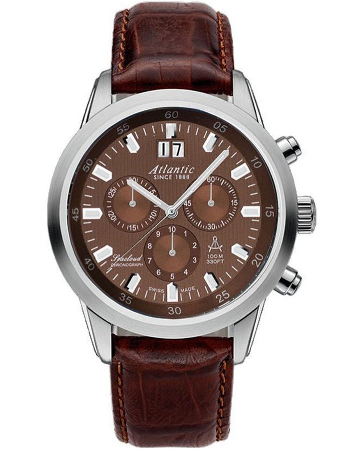 Часы Atlantic Seacloud 73460.41.81 — мужские, коричневый