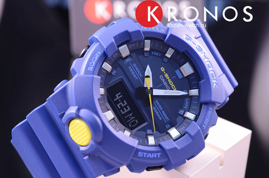 Часы Casio G-Shock GA-800SC-2A — пластик, электронные