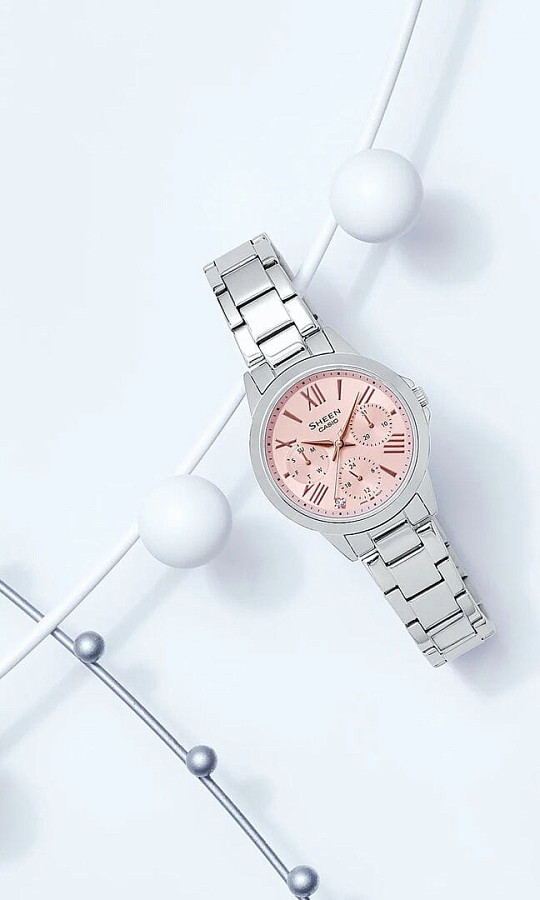 Часы Casio Sheen SHE-3516D-4A — кварцевые, сталь металл