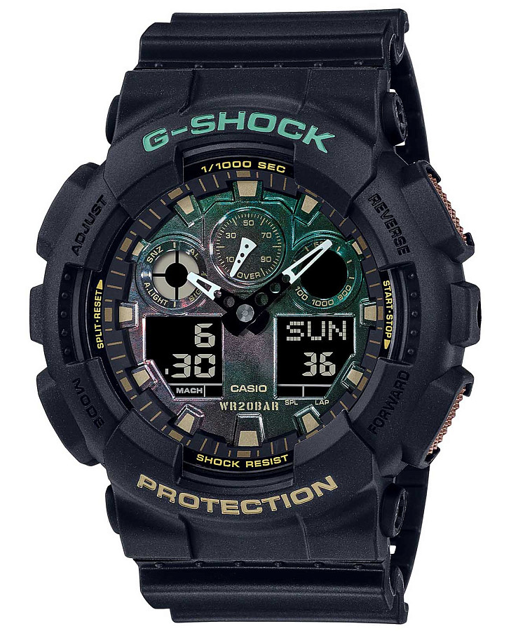 Часы Casio G-Shock GA-100RC-1A — мужские, цветной