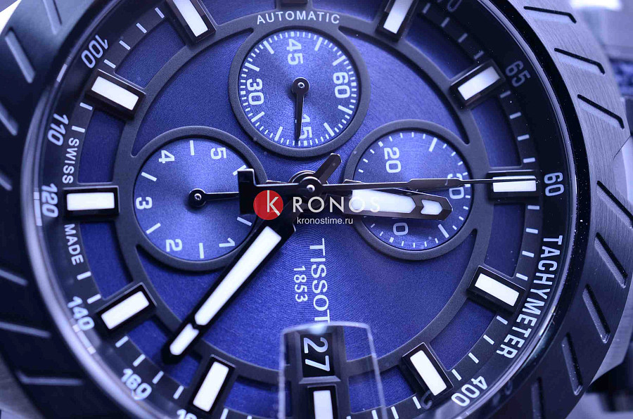Часы Tissot T-Race Automatic Chronograph T115.427.27.041.00 — синий, Швейцария