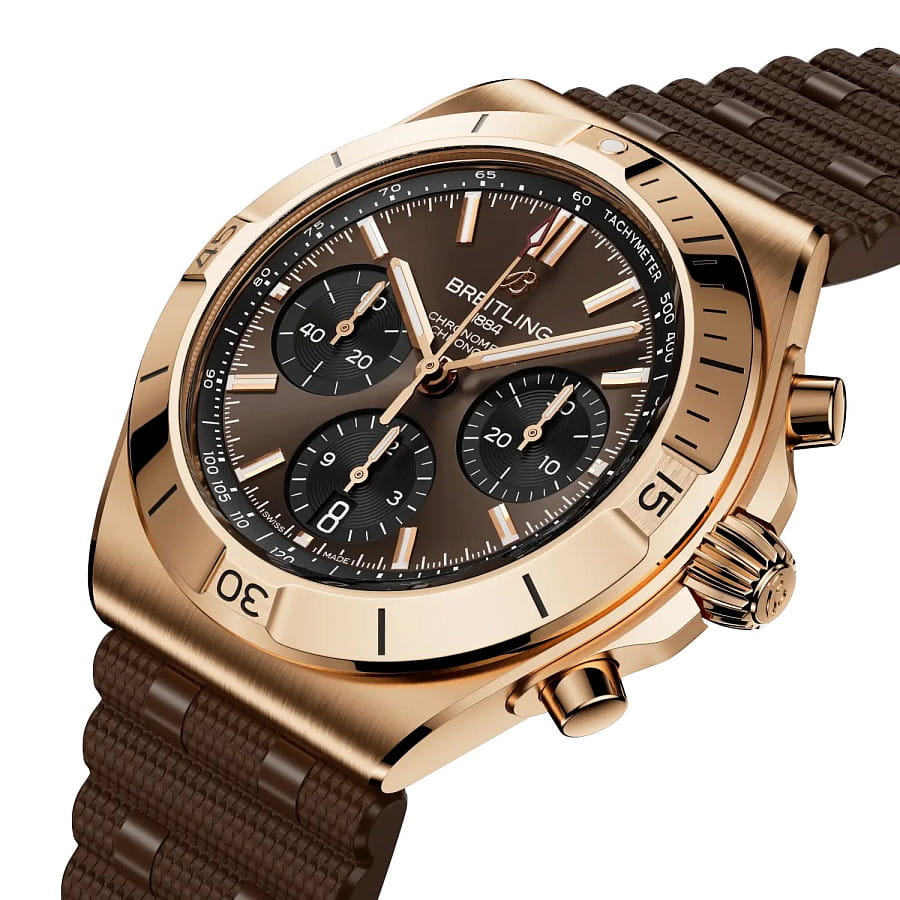 Часы Breitling Chronomat B01 Chronograph 42 mm RB0158101Q1S1 — механические, золото