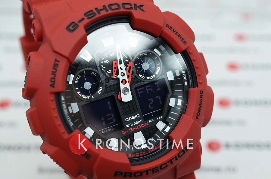Часы Casio G-Shock GA-100B-4ADR (GA-100B-4A) — мужские, электронные
