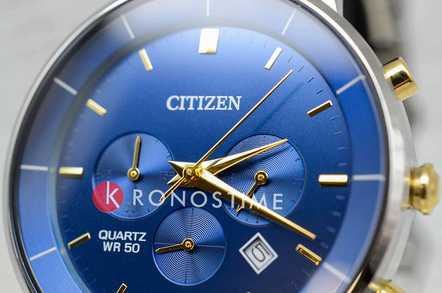 Часы Citizen Chronograph AN8224-51L — нержавеющая сталь с ip-покрытием, мужские