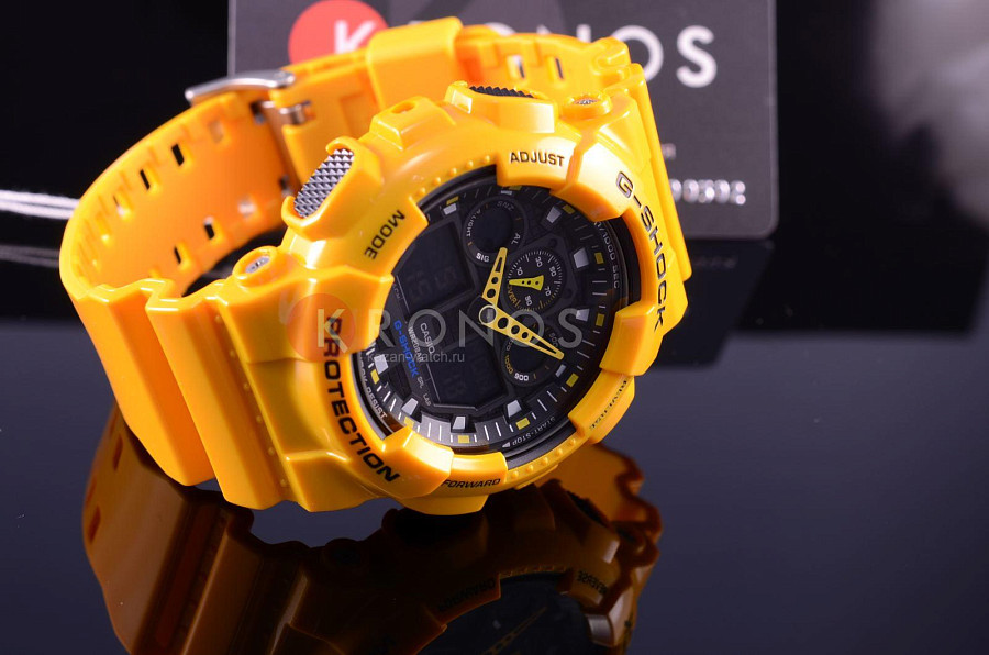 Часы Casio G-Shock GA-100A-9ADR (GA-100A-9A) — пластик, пластик