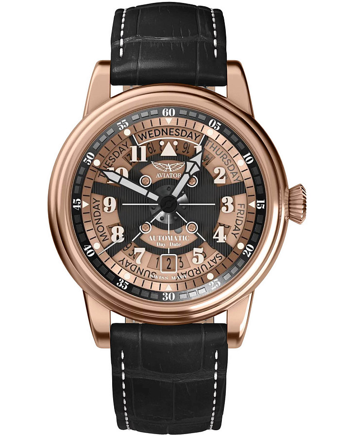 Часы Aviator Douglas Day Date V.3.36.2.289.4 — мужские, цветной