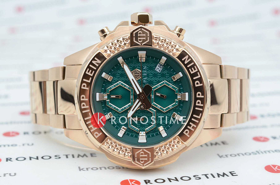 Часы Philipp Plein The $kull Chrono PWWFA0625 — кварцевые, металл сталь