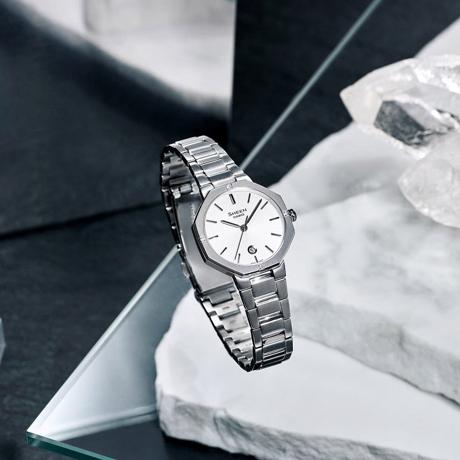 Часы Casio Sheen SHE-4543D-7A — женские, нержавеющая сталь