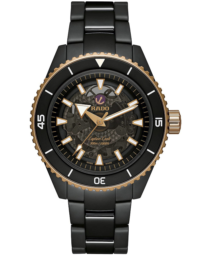 Часы Rado Captain Cook High-Tech Ceramic R32127162 — мужские, черный