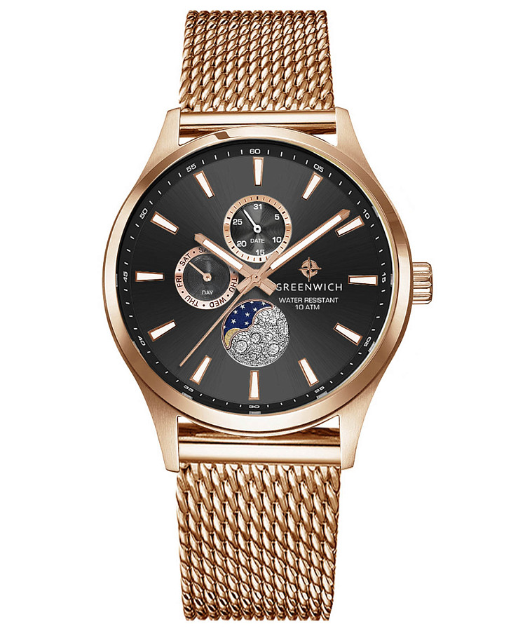 Часы Greenwich Moon Walker GW 058.49.31 — мужские, черный