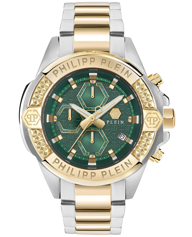 Часы Philipp Plein The $kull Chrono PWWFA0525 — мужские, зеленый