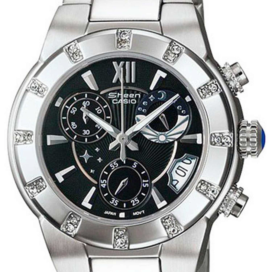 Часы Casio Sheen SHN-5502D-1ADR — кварцевые, металл сталь