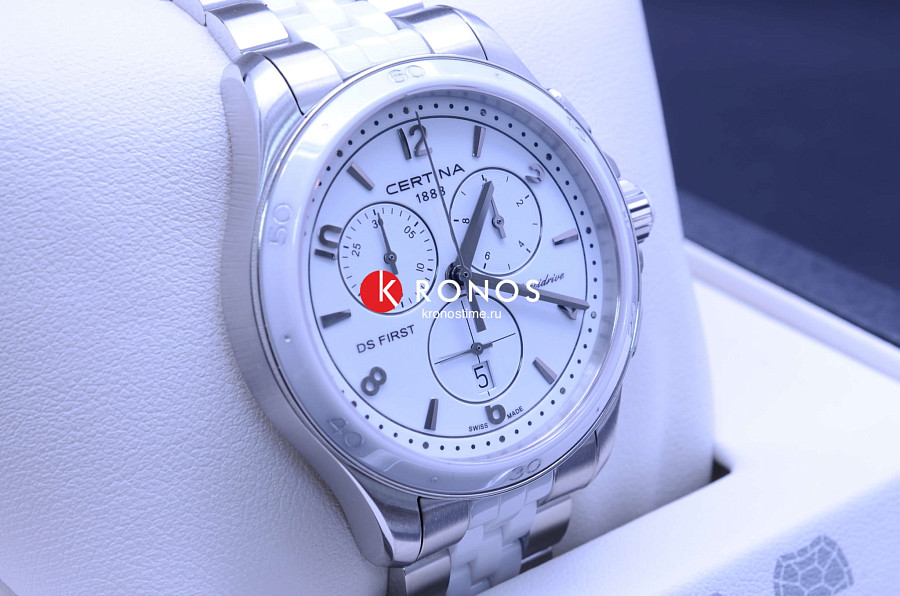 Часы Certina DS First C030.217.11.017.00 — сталь + керамические вставки, женские