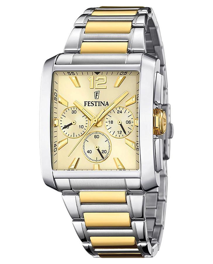 Часы Festina Timeless Chrono F20637/2 — мужские, золотистый