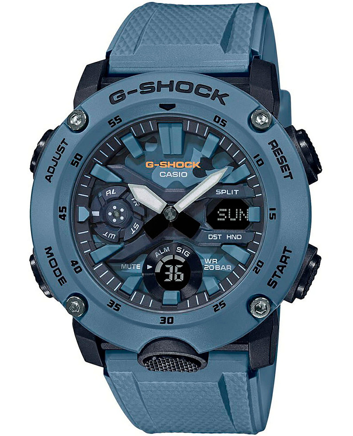 Часы Casio G-Shock GA-2000SU-2A — мужские, синий