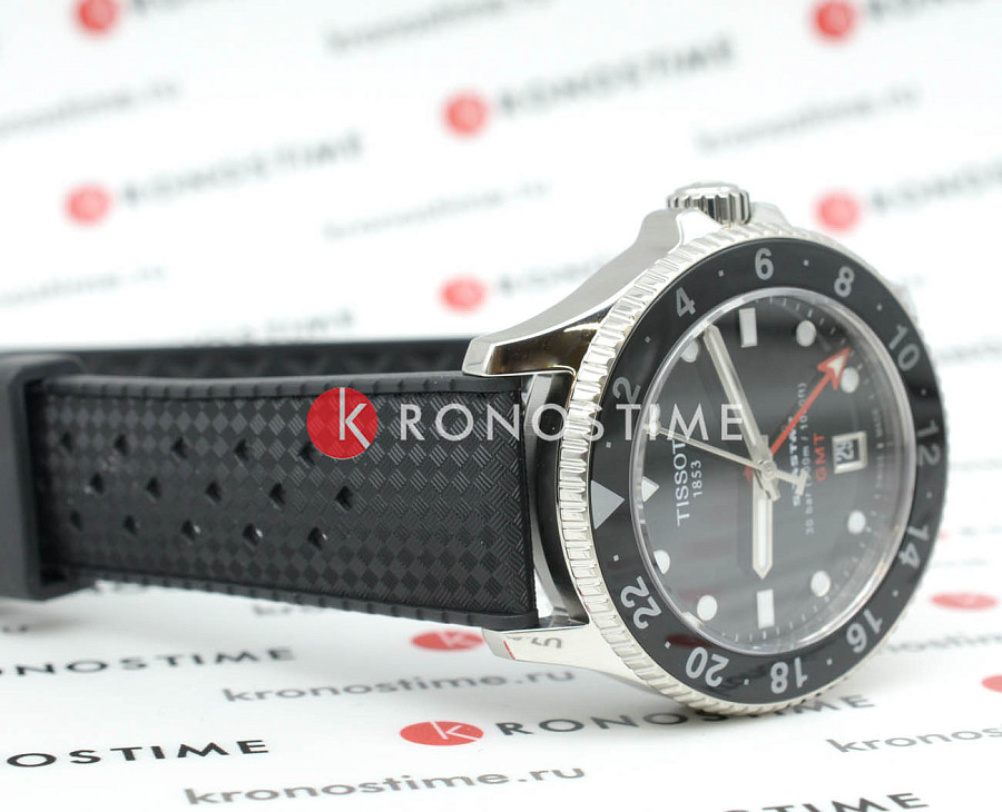 Часы Tissot Seastar 1000 Quartz Gmt T120.852.17.051.00 — черный, сталь металл
