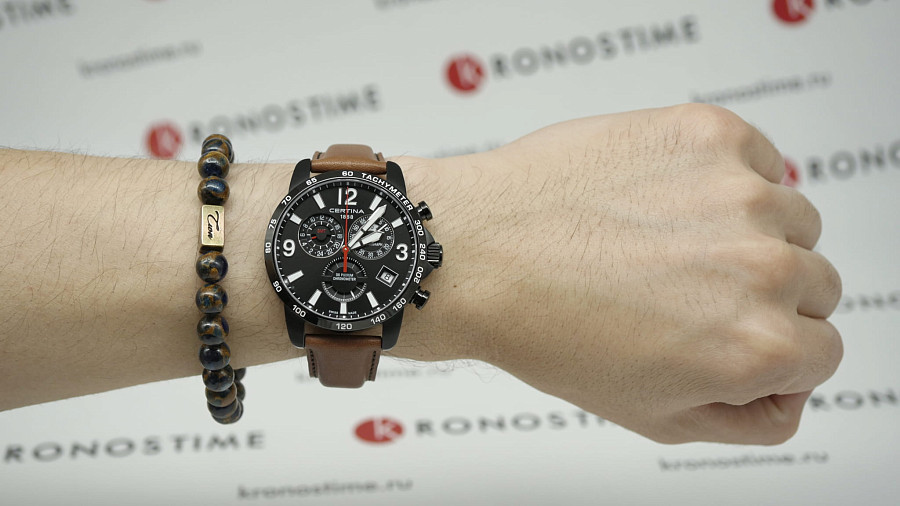 Часы Certina DS Podium Chronograph GMT C034.654.36.057.00 — мужские, кожаный