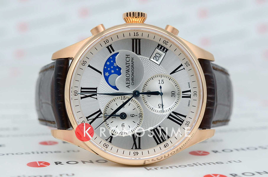 Часы Aerowatch Les Grandes Classiques 78990 RO03 — кварцевые, сталь металл