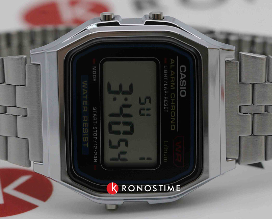 Часы Casio Vintage A-159WA-N1DF (A159WA-N1) — мужские, серебристый
