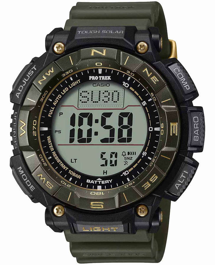 Часы Casio Pro Trek PRG-340ANS-3 — мужские, зеленый