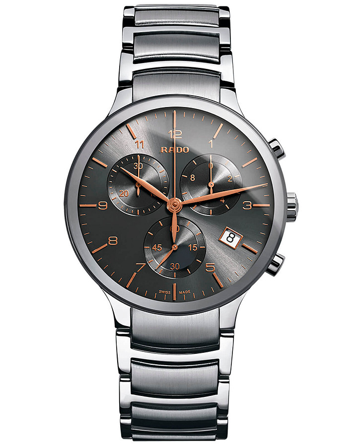 Часы Rado Centrix Chronograph R30122103 — мужские, серый