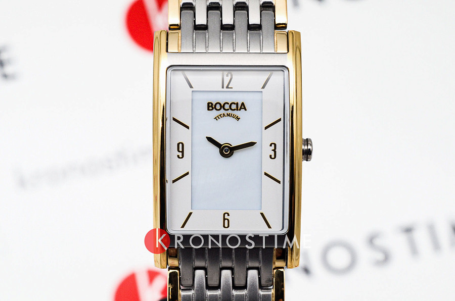 Часы Boccia Rectangular Titanium 3212-09 — артикул 3212-09