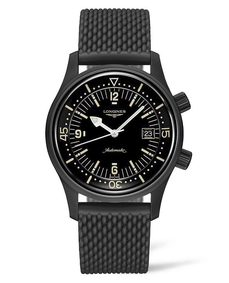 Часы Longines Legend Diver Watch L3.774.2.50.9 — мужские, черный